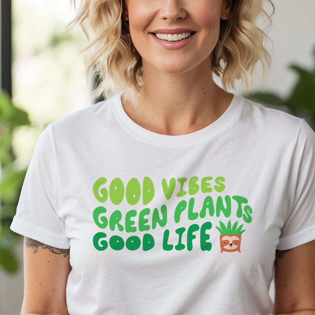 Grow Happy Gifts  Good Vibes 2 T-shirt White / S