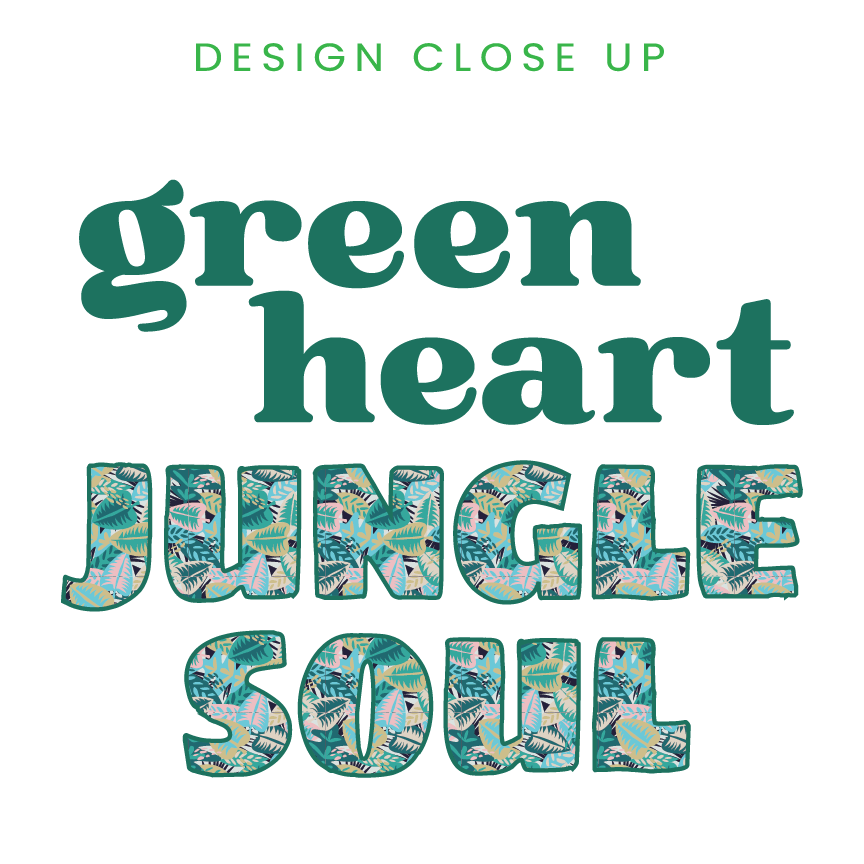 Grow Happy Gifts  Green Heart, Jungle Soul Sweatshirt