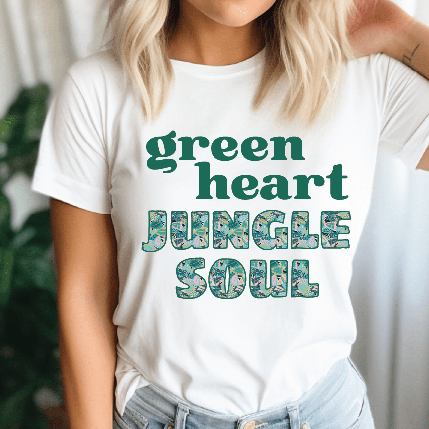 Grow Happy Gifts  Green Heart, Jungle Soul T-shirt