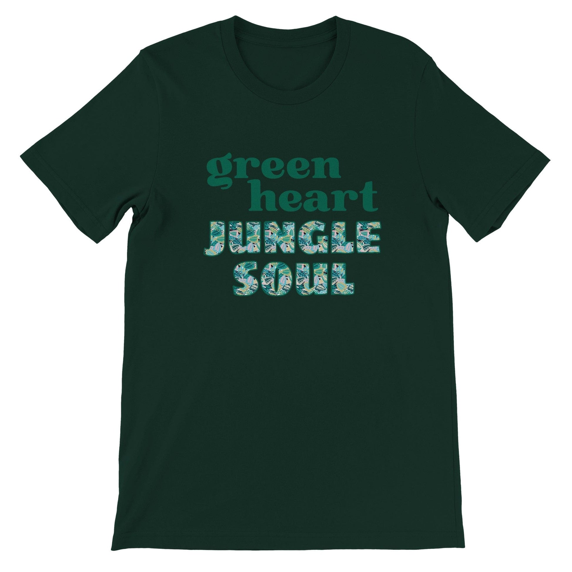 Grow Happy Gifts  Green Heart, Jungle Soul T-shirt Forest / S