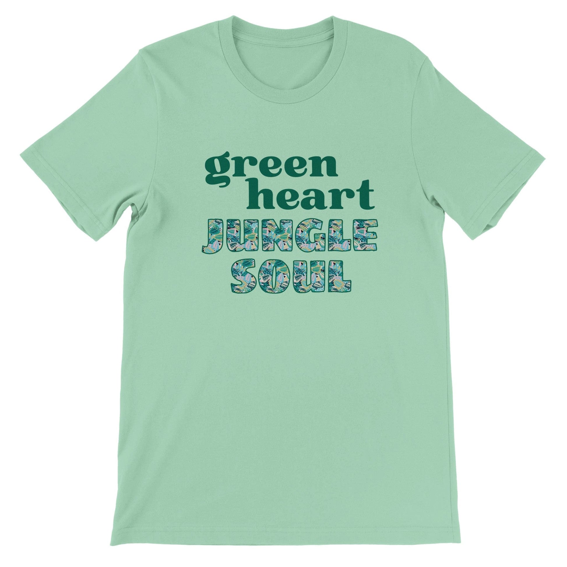 Grow Happy Gifts  Green Heart, Jungle Soul T-shirt Mint / S