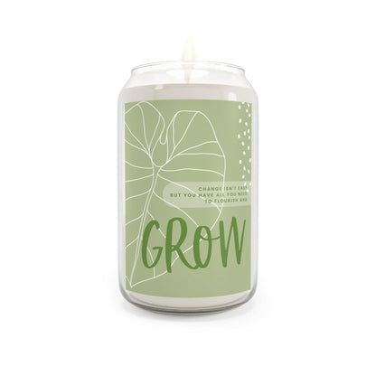 Grow Happy Gifts  "Grow" Scented Candle Vanilla Bean / 13.75oz