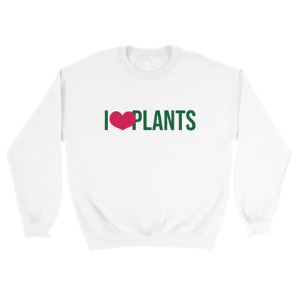 Grow Happy Gifts  I Heart Plants Sweatshirt White / M