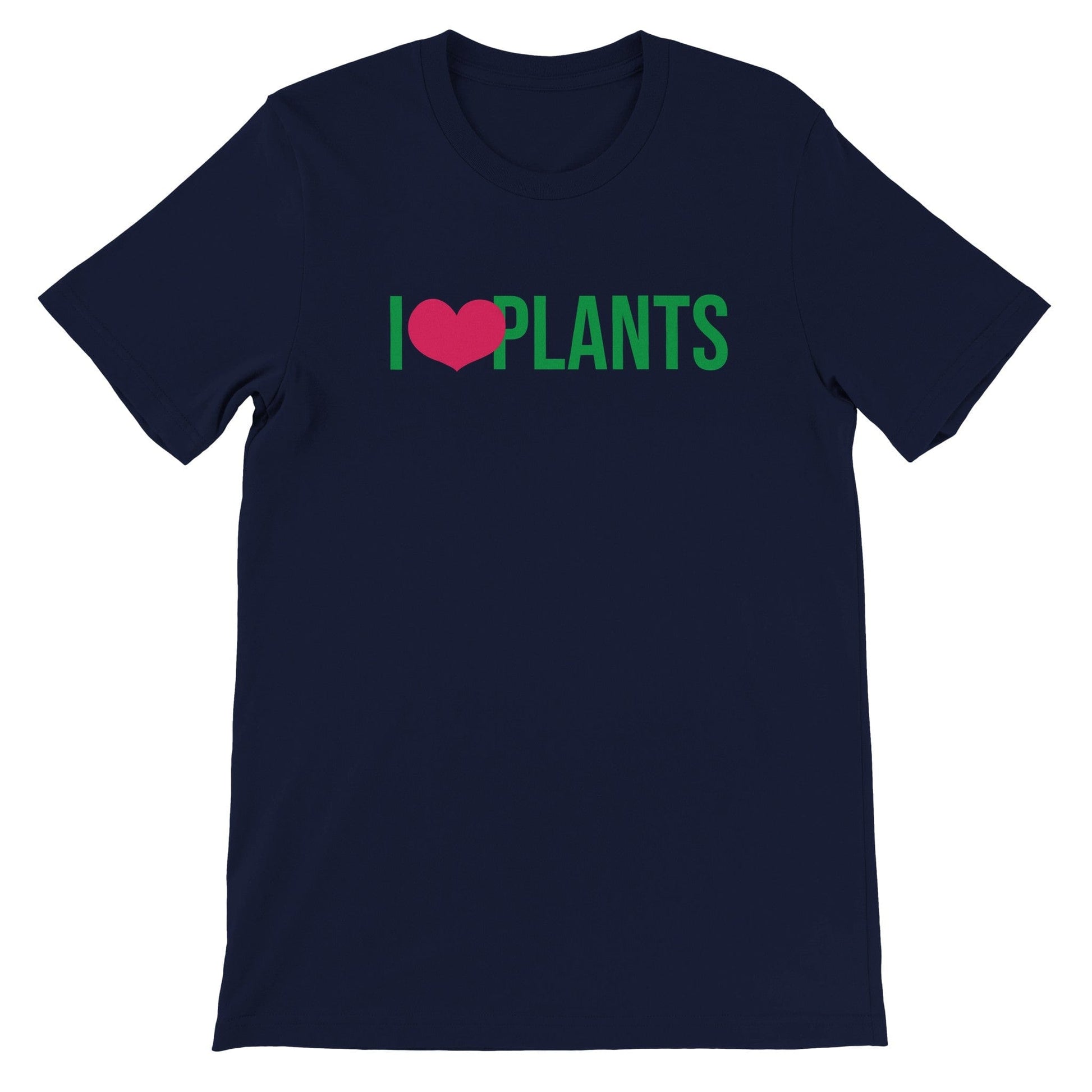 Grow Happy Gifts  I Heart Plants T-shirt Navy / S