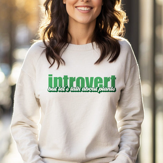 Grow Happy Gifts  Introvert Sweatshirt White / S