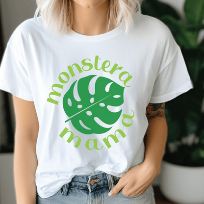 Grow Happy Gifts  Monstera Mama T-shirt White / S