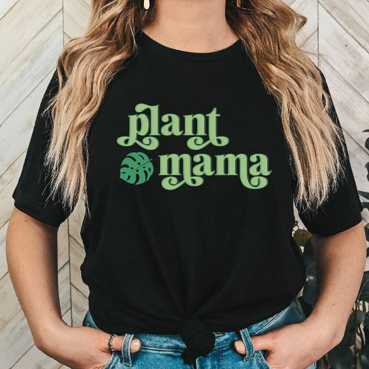 Grow Happy Gifts  Plant Mama T-shirt Black / S