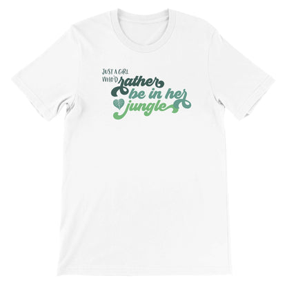 Grow Happy Gifts  Rather be In Her Jungle T-shirt White / S