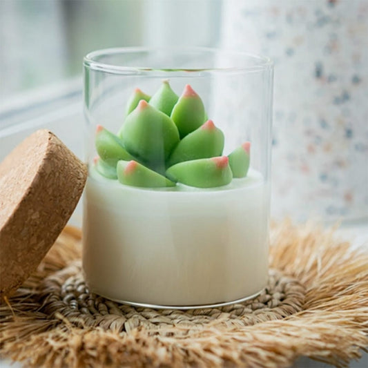 Grow Happy Gifts  Red-Tipped Succulent Soy Candle