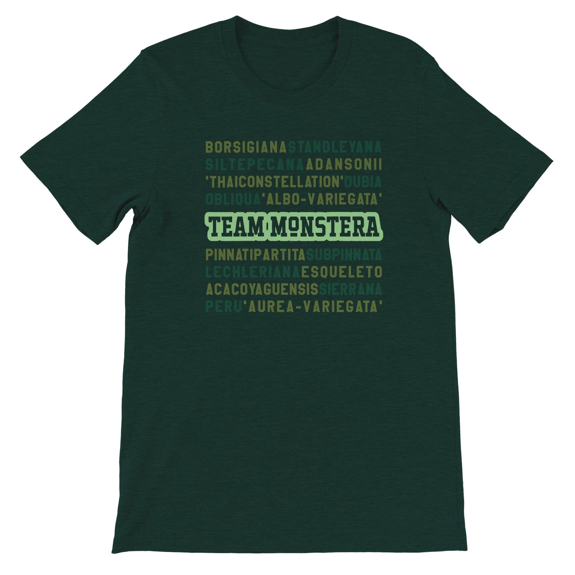 Grow Happy Gifts  Team Monstera T-shirt Heather Emerald / S